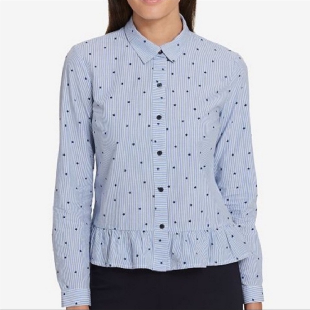 TOMMY HILFIGER Stars stripes button down ruffle m